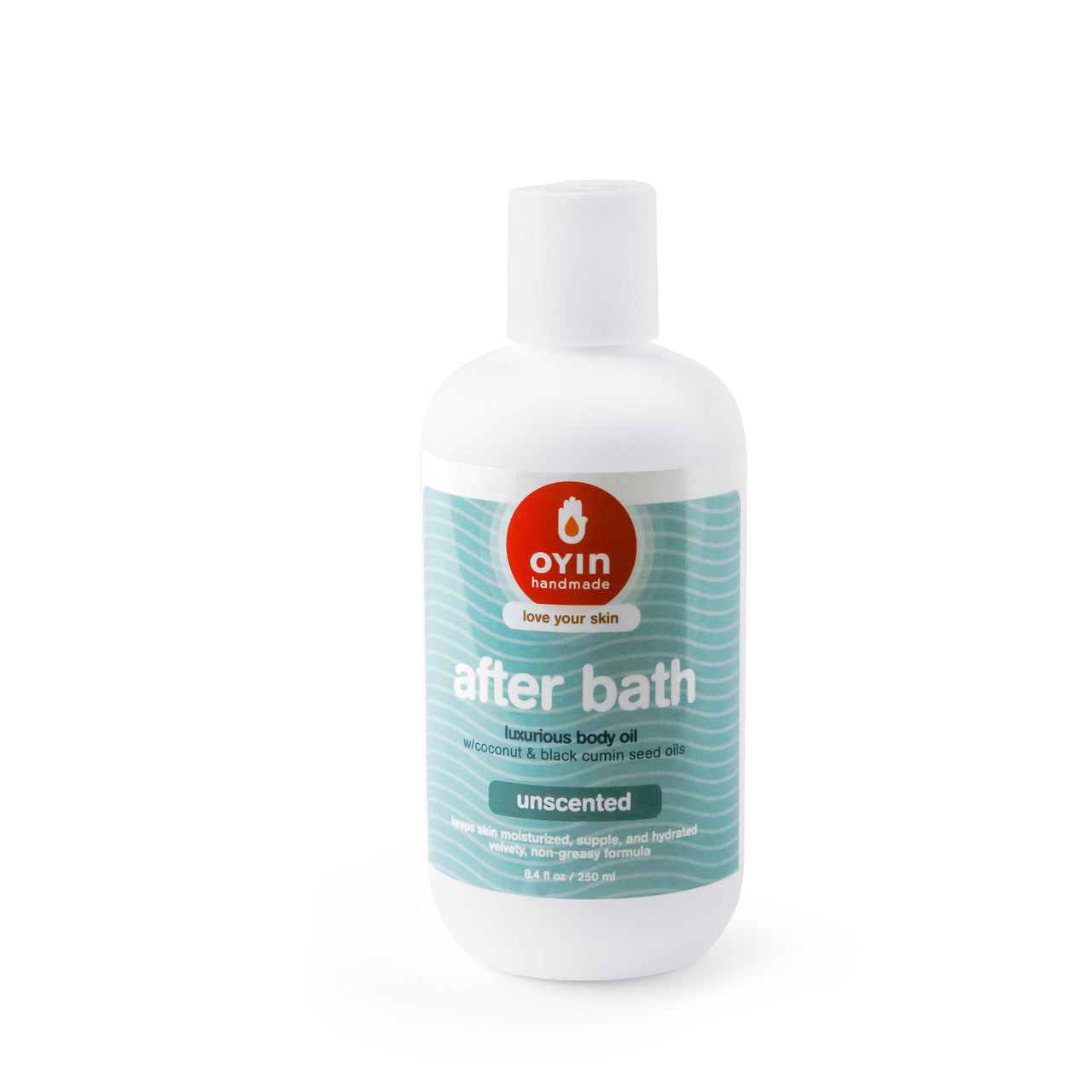 afterbath in 8oz white and blue bottle