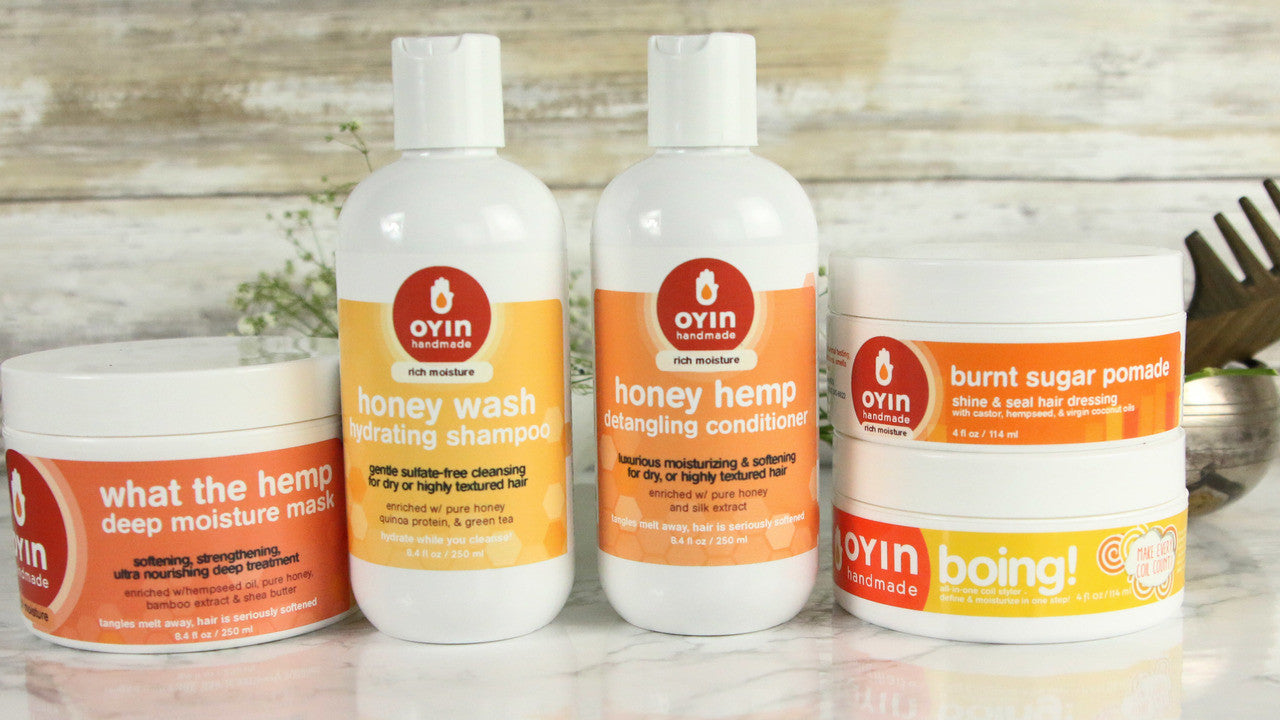 part of the rich moisture collection, featuring honey and hempseed oil.
